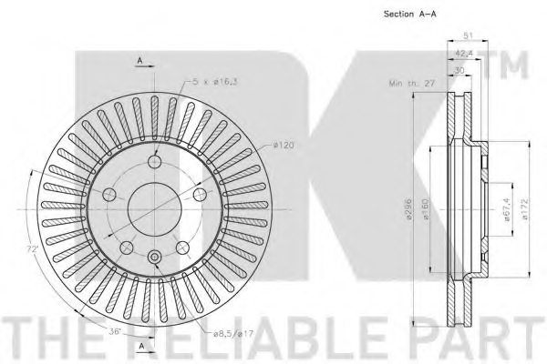 NK 313667 Brake Disc